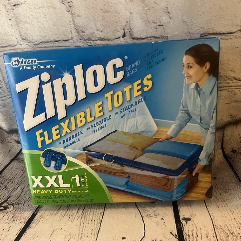 Ziploc XXL Flexible Totes 1 Bag 22 GAL 2.2' x 16" x 12" Heavy Duty Discontinued